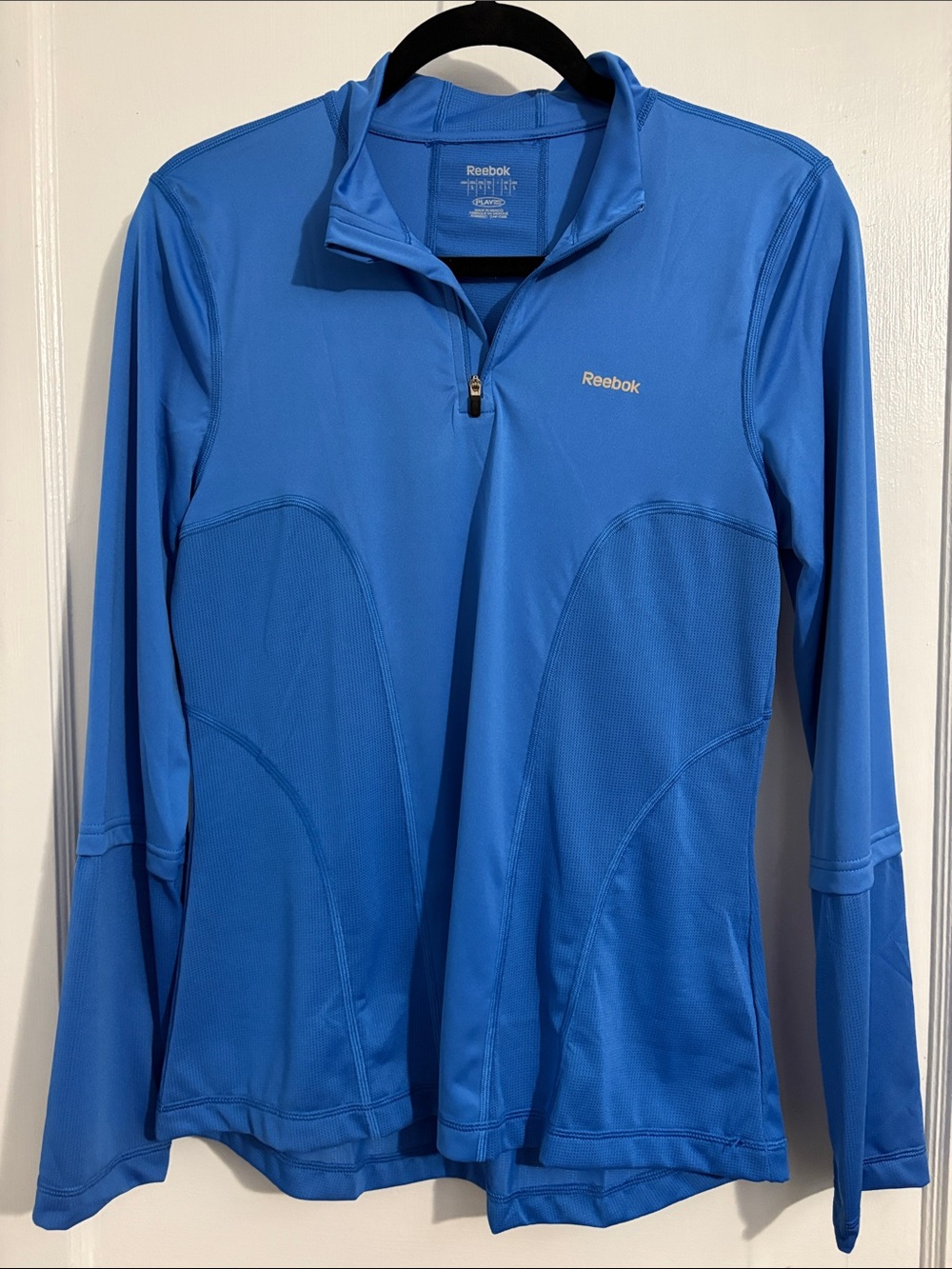 Reebok Royal Blue Reflective Half-Zip Pullover